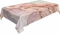 Nappe en marbre abstrait à vagues roses dorées, couverture de table à motif d'art moderne de qualité supérieure pour une cuisine élégante, un dîner à la maison 3