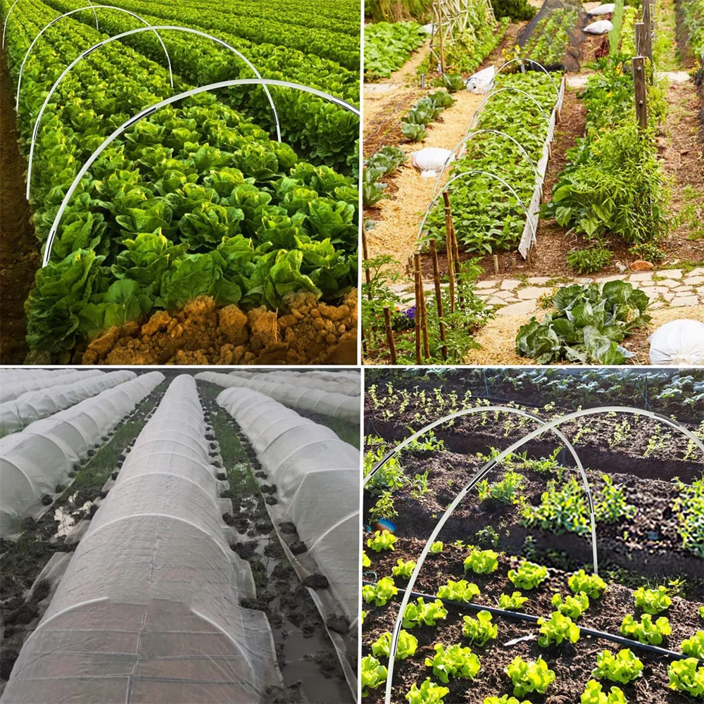 Garden Plant Hoop Seedling Arch Shed Bracket Greenhouse Hoops Set Glass Durable Frost Protection for Patios Vegetable Garden garden plant hoops