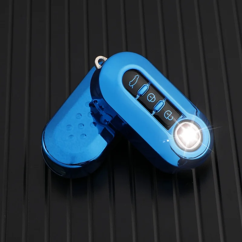 3-Button TPU Car Flip Key Case Cover - Premium Auto Shell Fob Accessory