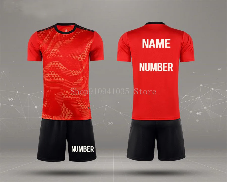 Soccer Jersey Set Men Football Uniform,Soccer Futbol Child Football Men Tracksuit 3XS-4XL