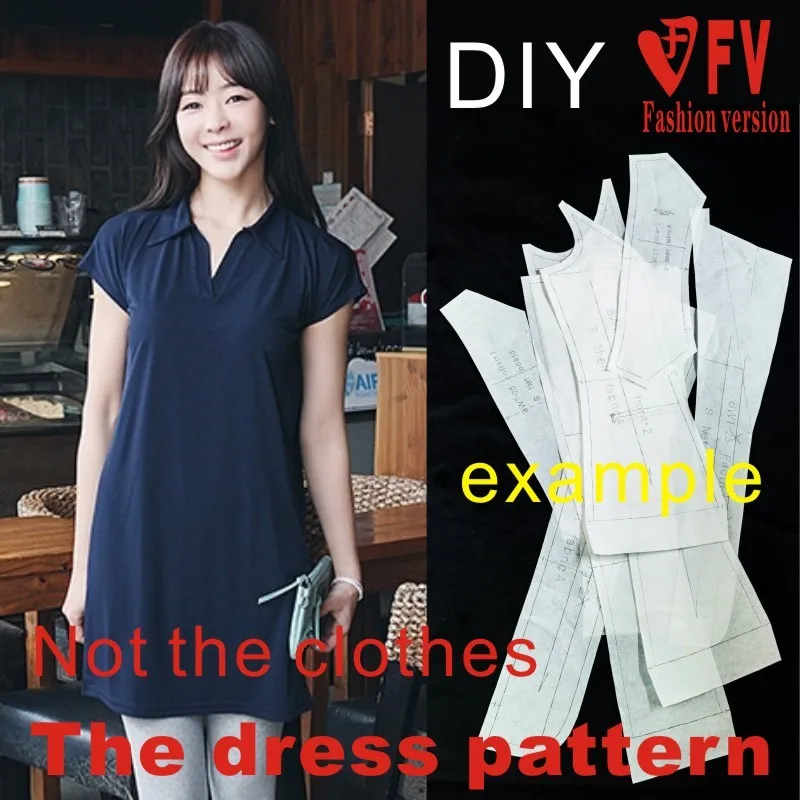 Dresses Sewing Pattern Template Cutting drawing Clothing DIY ((Not selling clothes)) BLQ-209