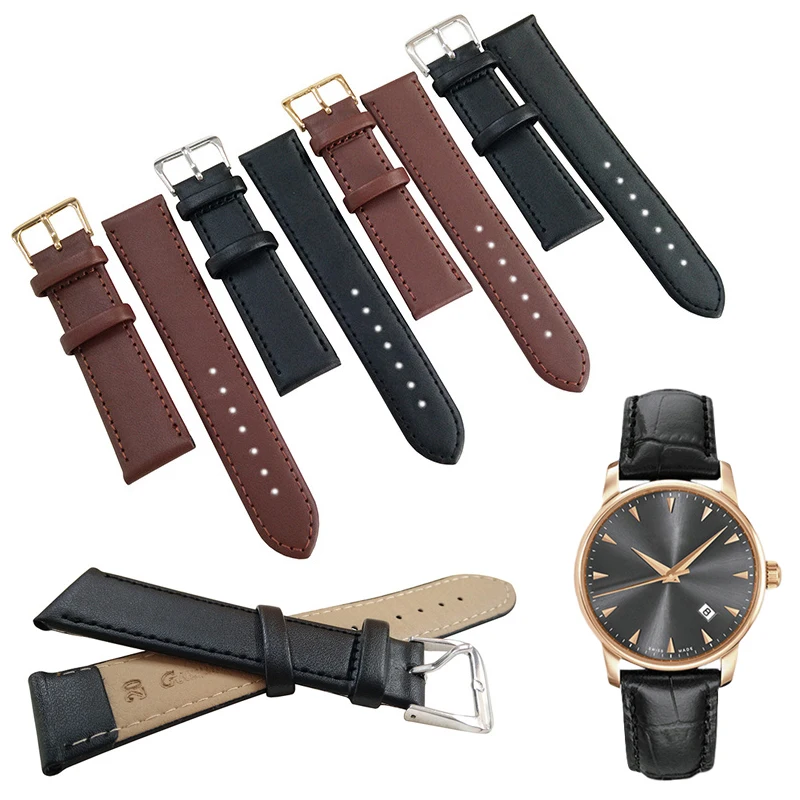 

Leather Watchband 8mm 10mm 12mm 14mm 16mm 18mm 20mm 22mm 24mm Watch Strap Belt For Women Men Black Brown Watch Band Accessory