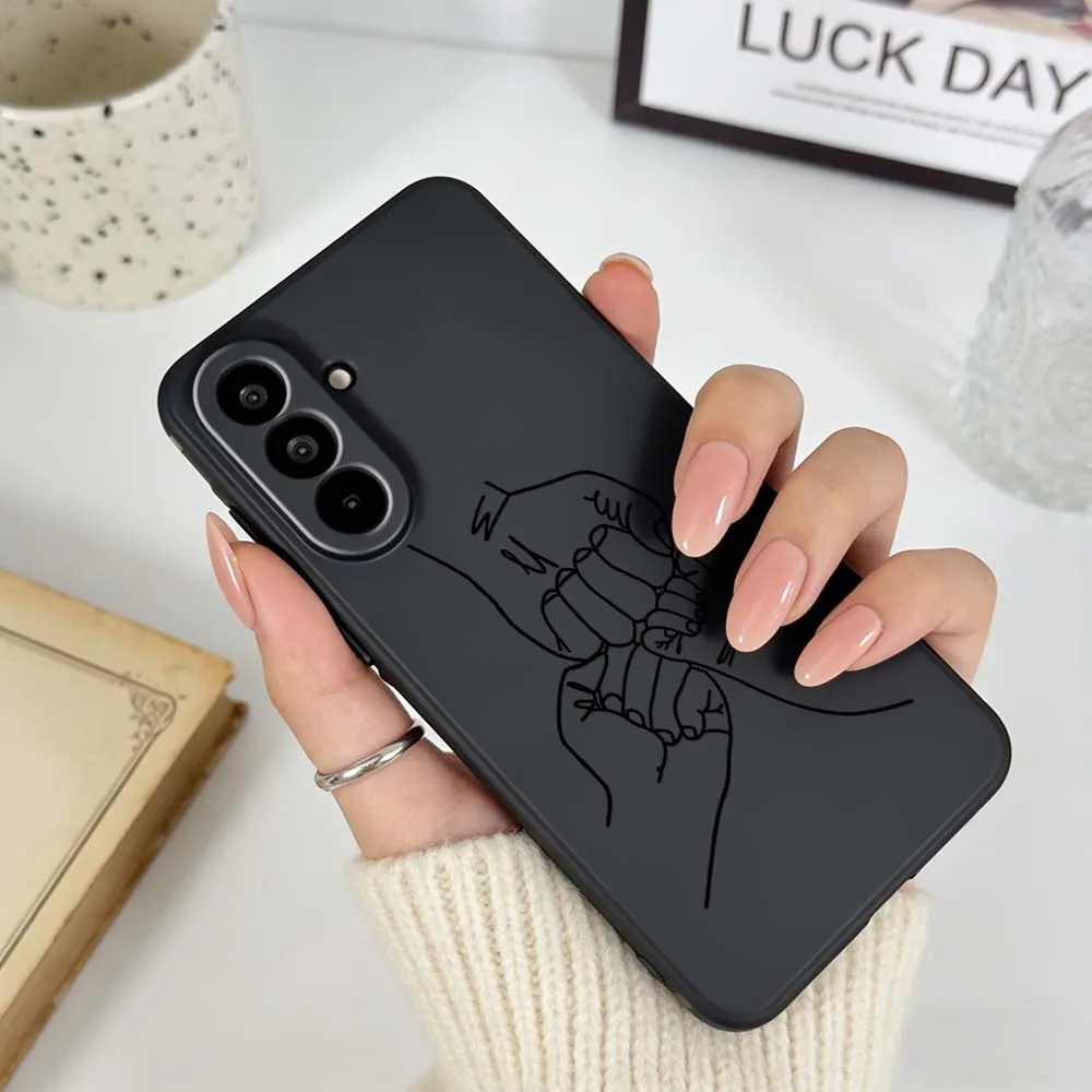 Cartoon Hand Fist Bump Black Phone Case