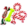 Pet Toy Chew Teething Cotton Rope Knot Ball Toys For Dog Tooth Clean Ball Bite-Resistant  Dog Chew Puppy Training InteractiveToy 4