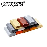 Marumine 50PCS Tile Special 1x2 Ingot Bar Gold Money Pirate MOC Brick Part 99563 Assembles Particles Building Blocks Accessories 1