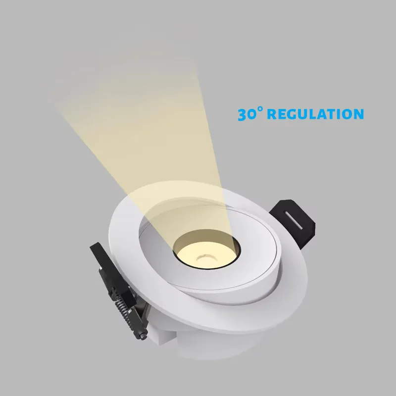 LED spotlight COB ultra-thin downlight 5&deg;8&deg;10&deg; Adjustable for Living Room Study