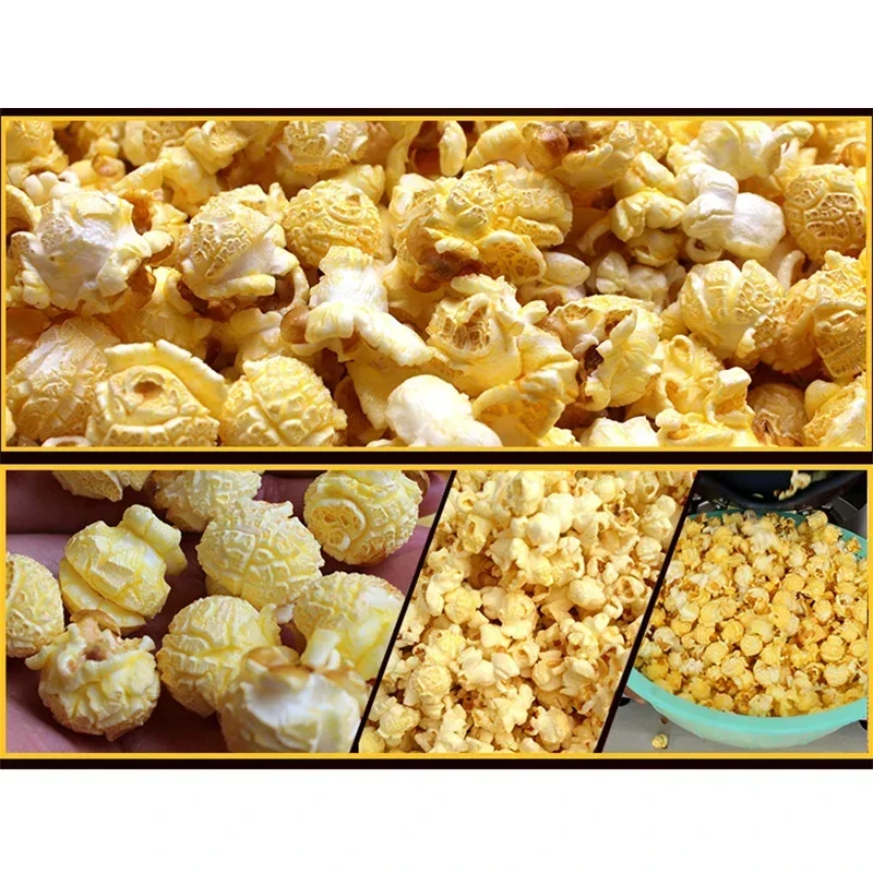 Commercial Popcorn Maker Electric Puffed Rice Maker Automatic Corn Popper Stainless Steel Popcorn Machine Corn Popping Non-stick