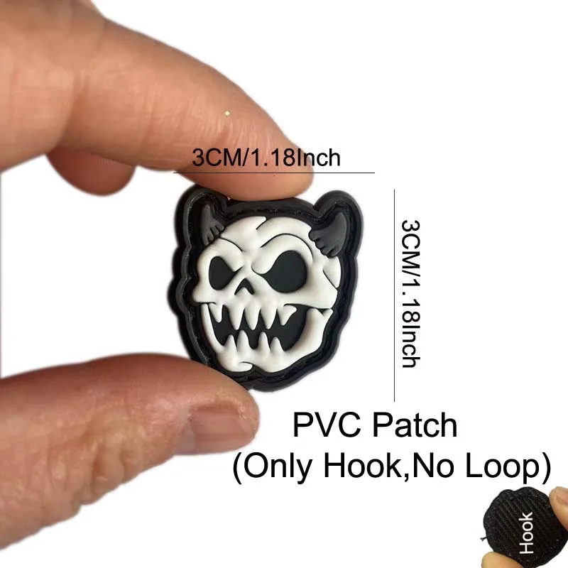 3CM /3D PVC Rubber Mini Tactical Backpack Patches with Hook,Funny