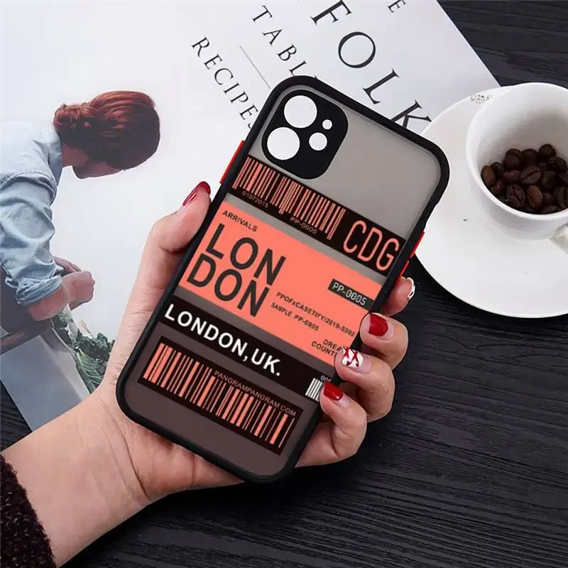 Tokyo Phone Case Airplane Ticket Air Ticket Travel Pari London