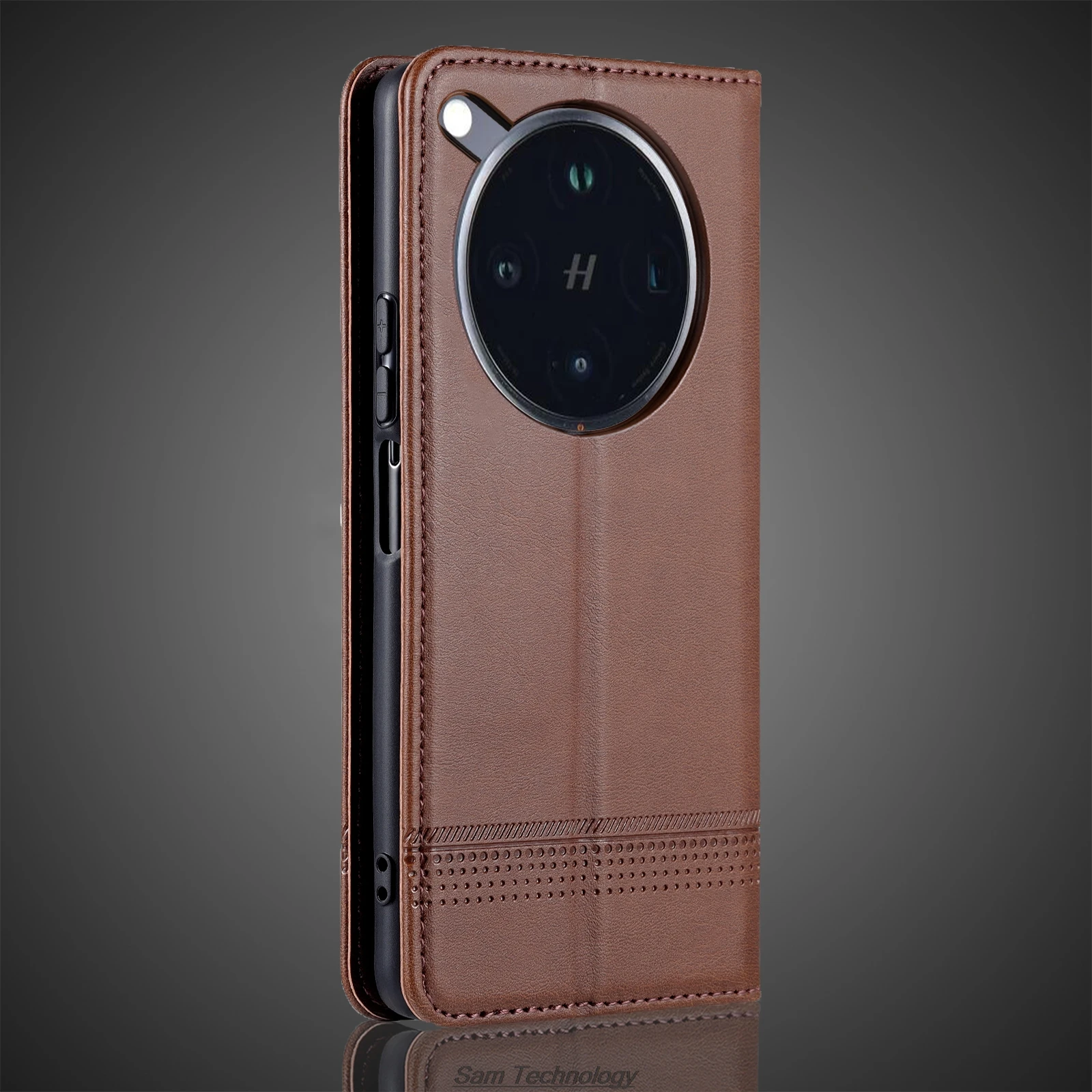 Deluxe Magnetic Adsorption Leather Fitted Case for OPPO Find X8 Pro PKC110 PKC130 6.78