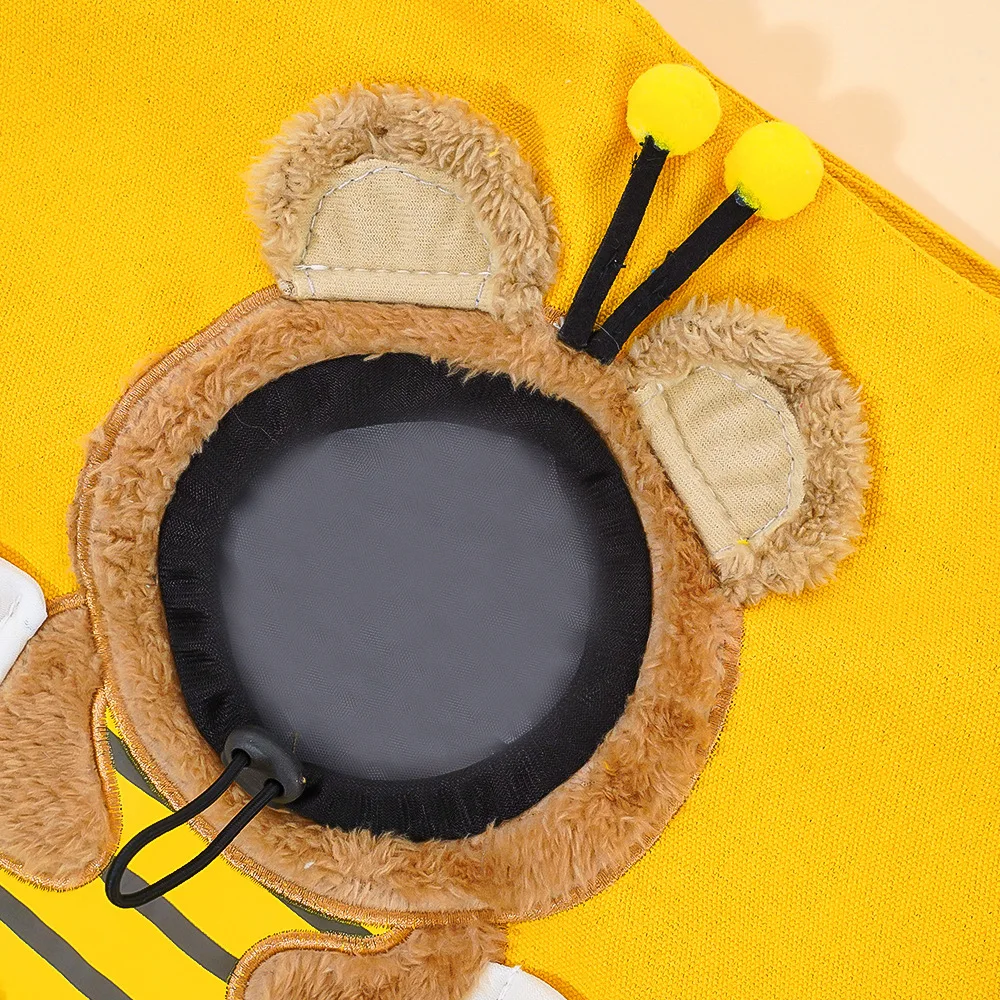 Pet Canvas Shoulder Bag Bee Rabbit Dinosaur Shape Cute Cat Carrier Portable Shoulder Carrying Bag Chest Cat Outdoor Tote