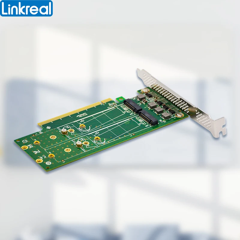 Linkreal Pcie X16 para Portas M.2 Nvme Adaptador Ssd-baixo Profile-lrnv95nf-l - Imagem 4