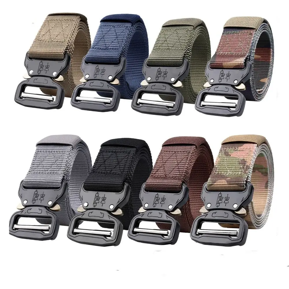 

Men Belts Army Military Canvas Nylon Webbing Tactical Belt Fashion Casual Designer Unisex Belts High Quality Sports Strap