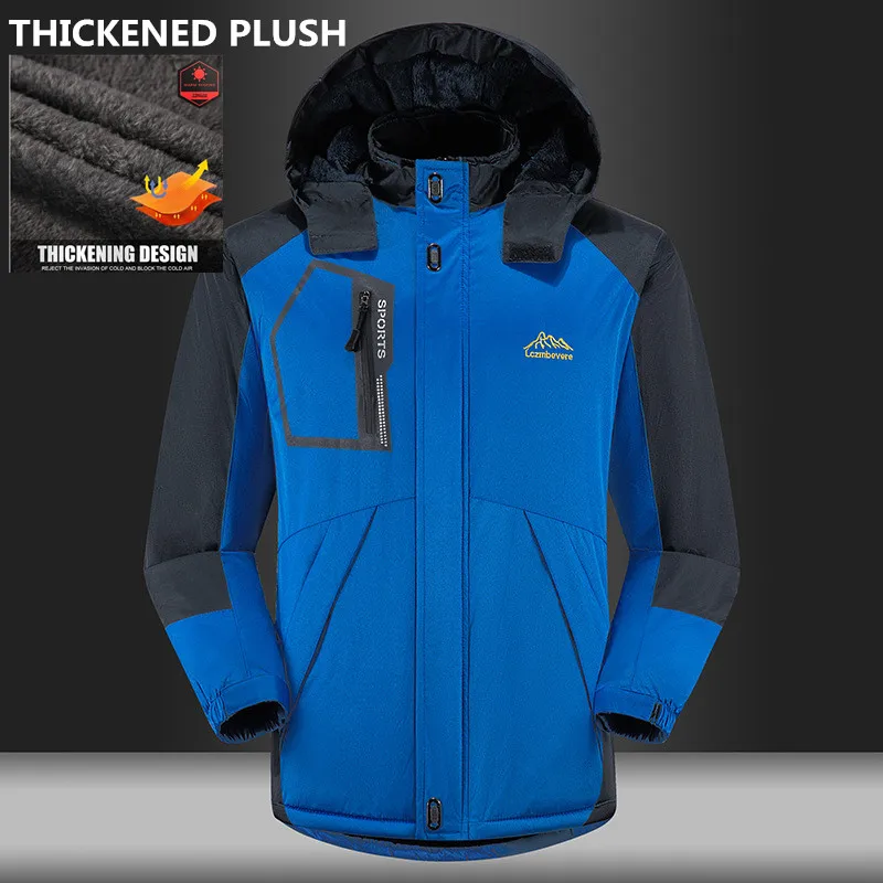 

Men's Mountain Snow Coats Winter Warm Waterproof Ski Jackets Hooded Windbreakers Windproof Raincoats Fleece Lined Bomber Jackets