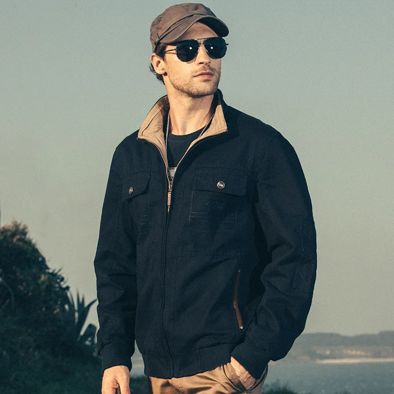 Parkas New in Coats and Jackets Motorcycle Jacket Military Streetwear Plus Size Men Clothing Men's Cardigan Winter Luxury Man &