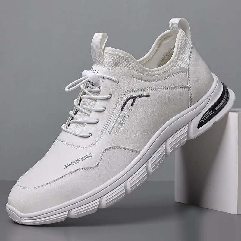 

Men's Shoes Casual Low Top Male Sneakers Leather Outdoor Walking Fashion Students Running Designer Tennis Flat Sneakers