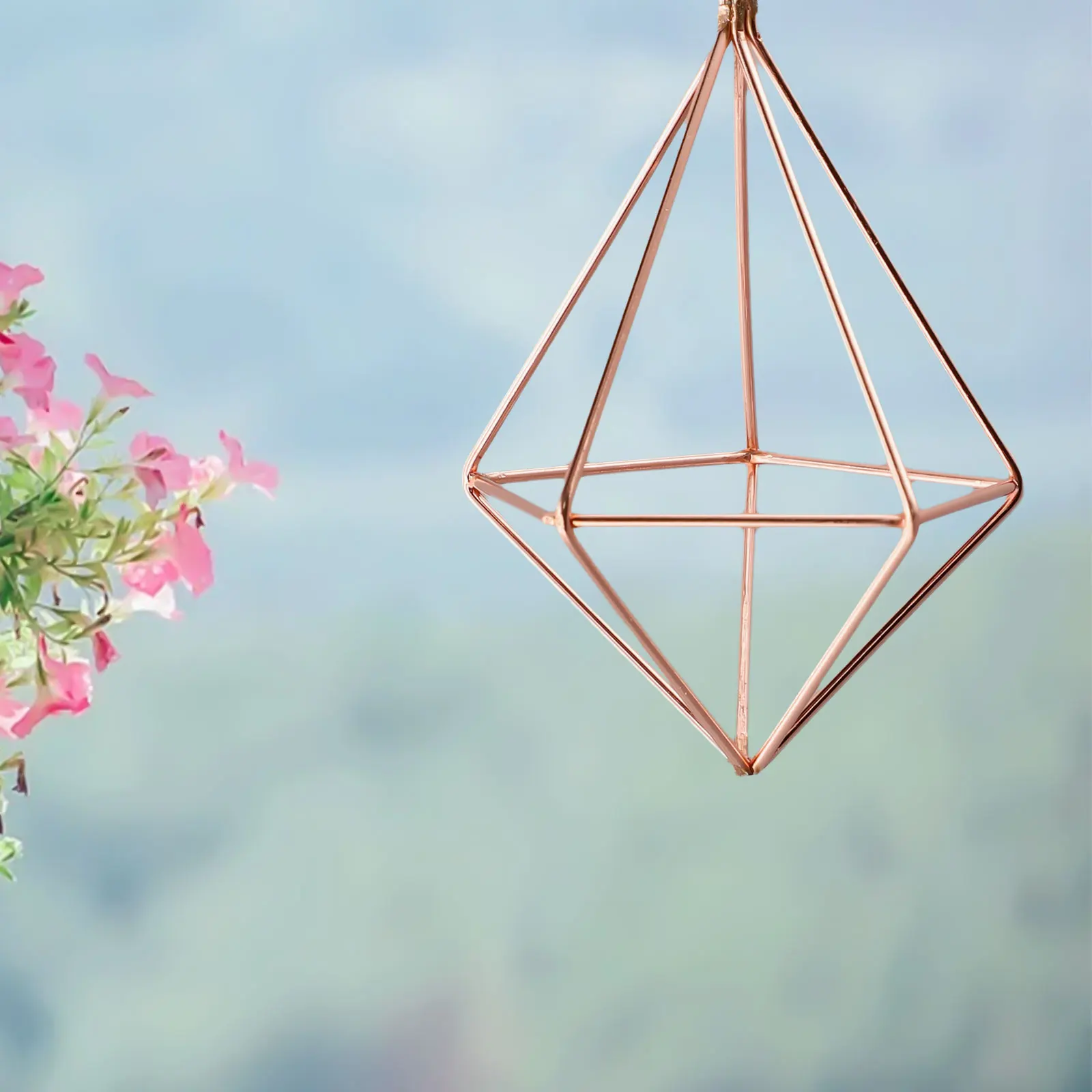 Geometric macrame plant hanger pot pocket wall boho courtyard home decor