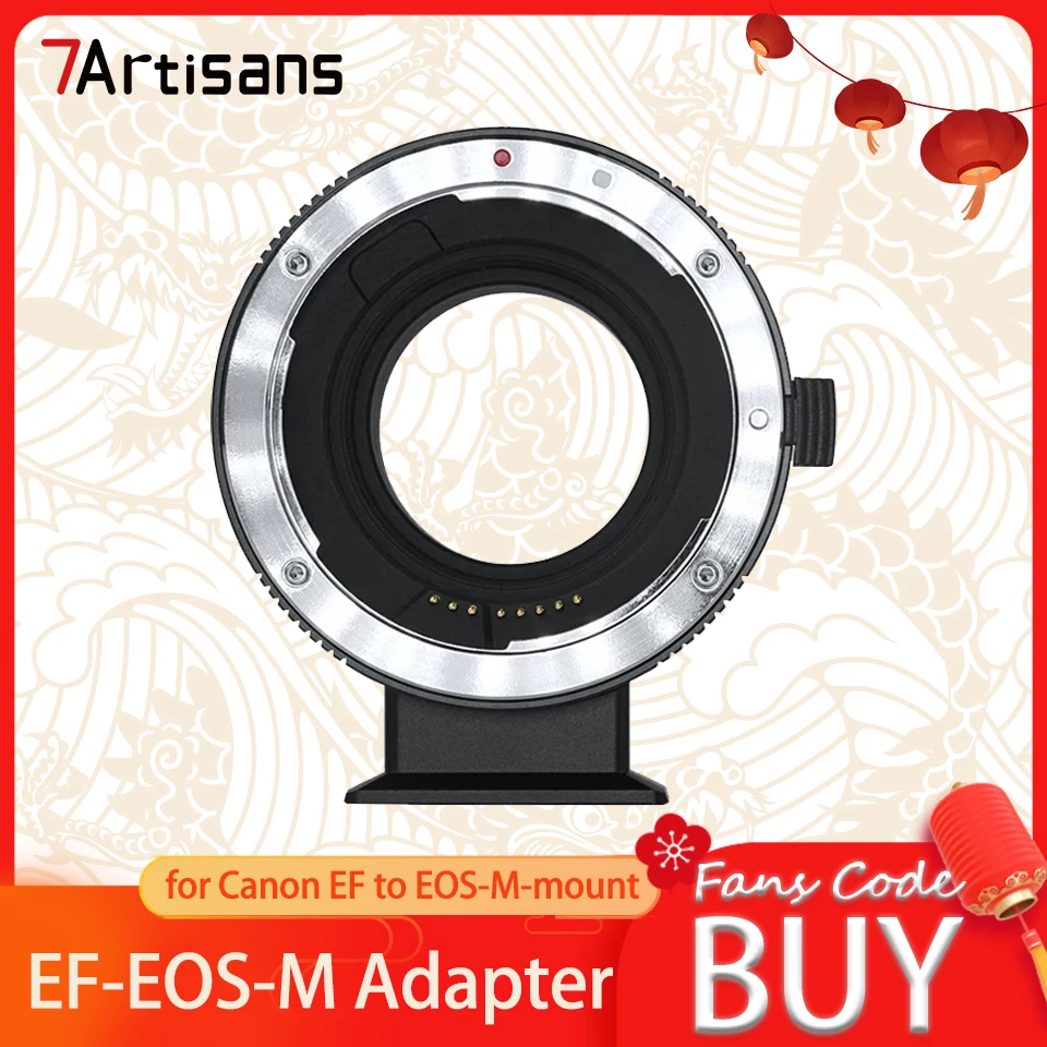 7 Artigiani Ef-Eos M Adattatori Autofocus Per Canon Ef/Ef-S A Canon M M2 M3 M5 Sigma Yongnuo Series Fotocamere Accessori Per Obiettivi