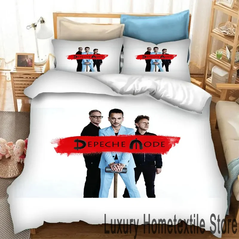 3D Print Depeche Mode Bedding Set Double Twin King Duvet Cover Comforter Pillowcase Boys Girls Adults Bedroom 6