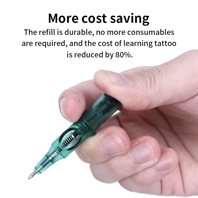 5/10/20PCS Ballpoint Tattoo Cartridge Needles for Player&Beginner&Designer Drawing Practice Tattoo Refill Multicolor Stippling