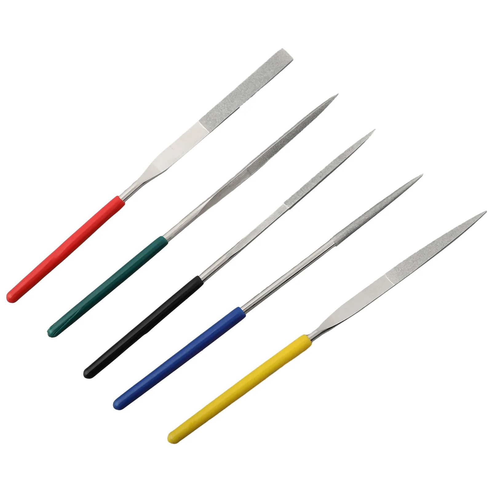 5pcs 4&times;160mm Diamond Needle Files Set Mini Hand Rasp File For Jewelry Metal Wood Ceramic Glass Stone Craft Sharping Carving