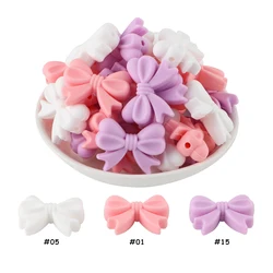 Sunrony Bowknot Silicone Beads Set for DIY Jewelry and Accessories - Pack of 10 (10pcs Set 2)
