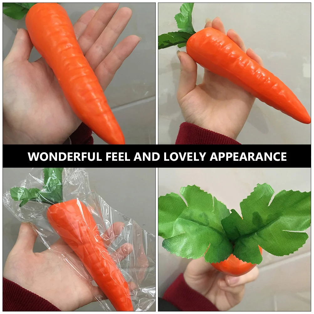 Food photography props vegetable ornaments 4 Pcs Artificial Carrot Mini Toys Party Decoration Props Simulation Vegetable Carrots Foam Easter Photography