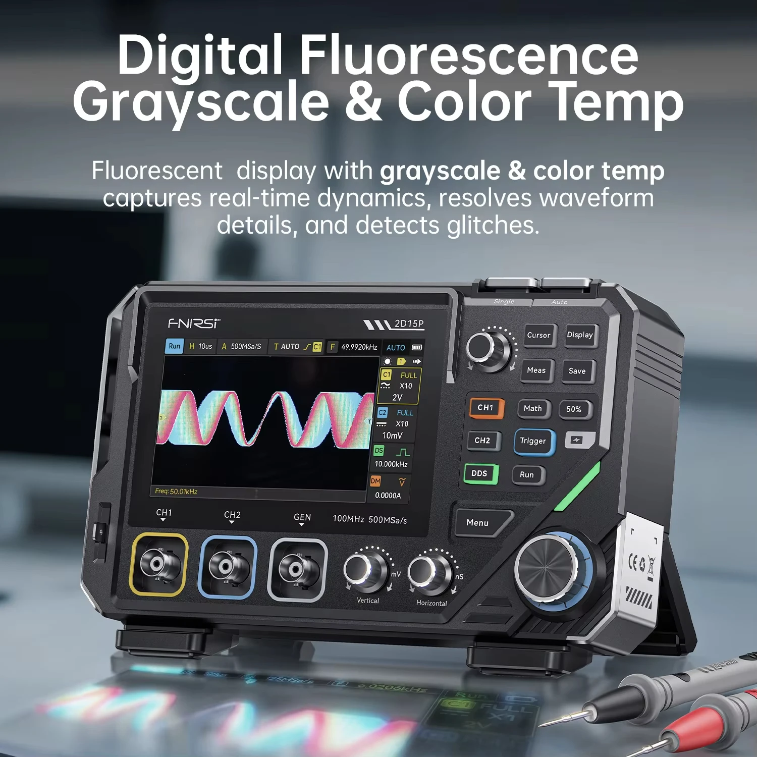 2D15P Digital Oscilloscope Multimeter Signal Generator 3-in-1 Dual Channel Touch