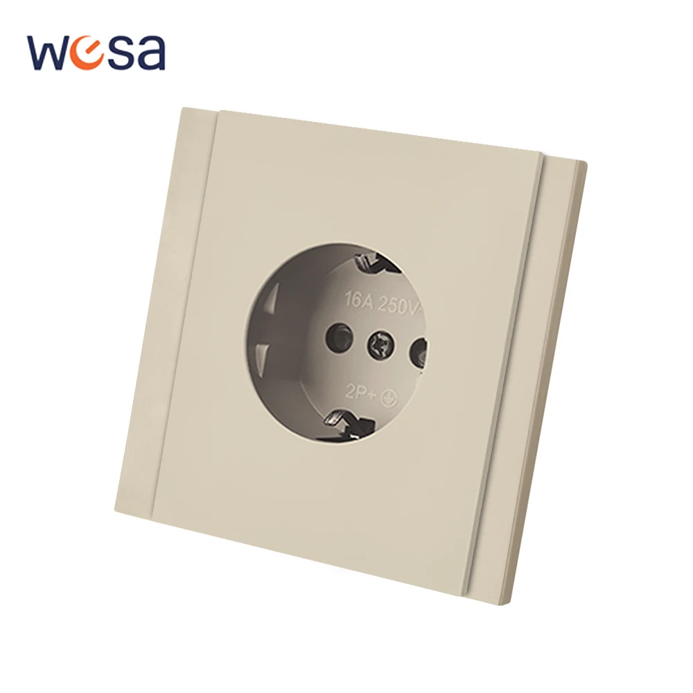 เต้ารับไฟฟ้าแบบฝังผนังมาตรฐานยุโรป Skin Sensation รุ่นคลาสสิก พร้อมปลั๊กไฟฟ้าแบบฝังผนัง วัสดุพลาสติก ทนไฟ 250V 1