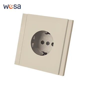 เต้ารับไฟฟ้าแบบฝังผนังมาตรฐานยุโรป Skin Sensation รุ่นคลาสสิก พร้อมปลั๊กไฟฟ้าแบบฝังผนัง วัสดุพลาสติก ทนไฟ 250V 1