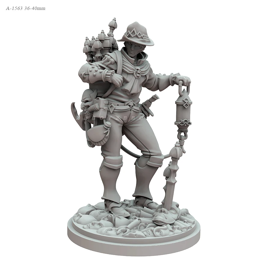 

38MM Resin beauty model kits figure colorless and self-assembled A-1563