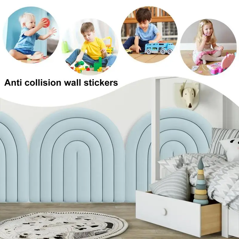 Pannelli da parete 3D, softpack anti-collisione, softpack per asilo, adesivi da parete autoadesivi, softpack tatami, softpack da parete per cameretta dei bambini (bianco, 4 pezzi