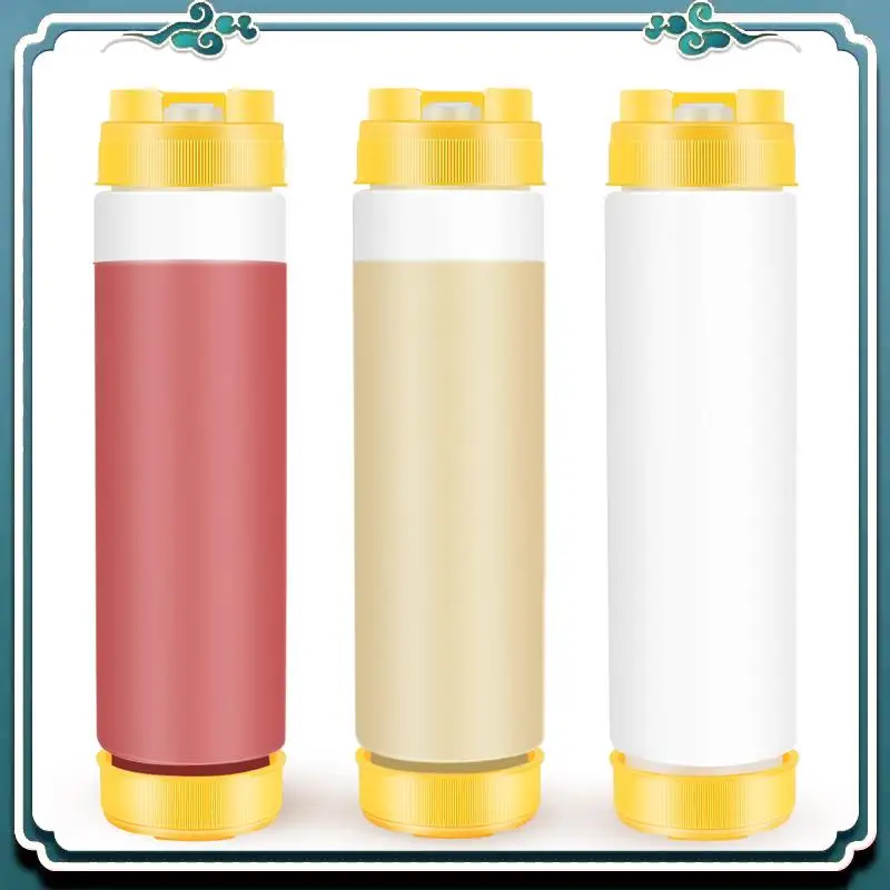 Squeeze Bottle Inverted Plastic Squeeze Bottles 16Oz Refillable Tip Large Valve Dispenser Condiment For Sauces Ketchup