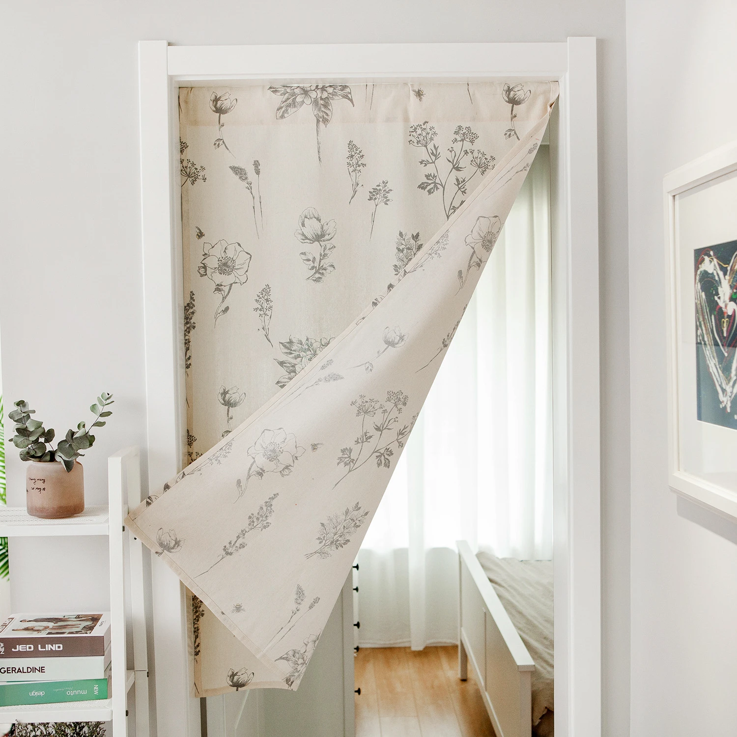 Meditativo Evolucionar Joseph Banks Tul corto para ventana, cortina con estampado de flores, tela colgante  minimalista moderna, baño de agua y viento, la mitad no está incluida| | -  AliExpress