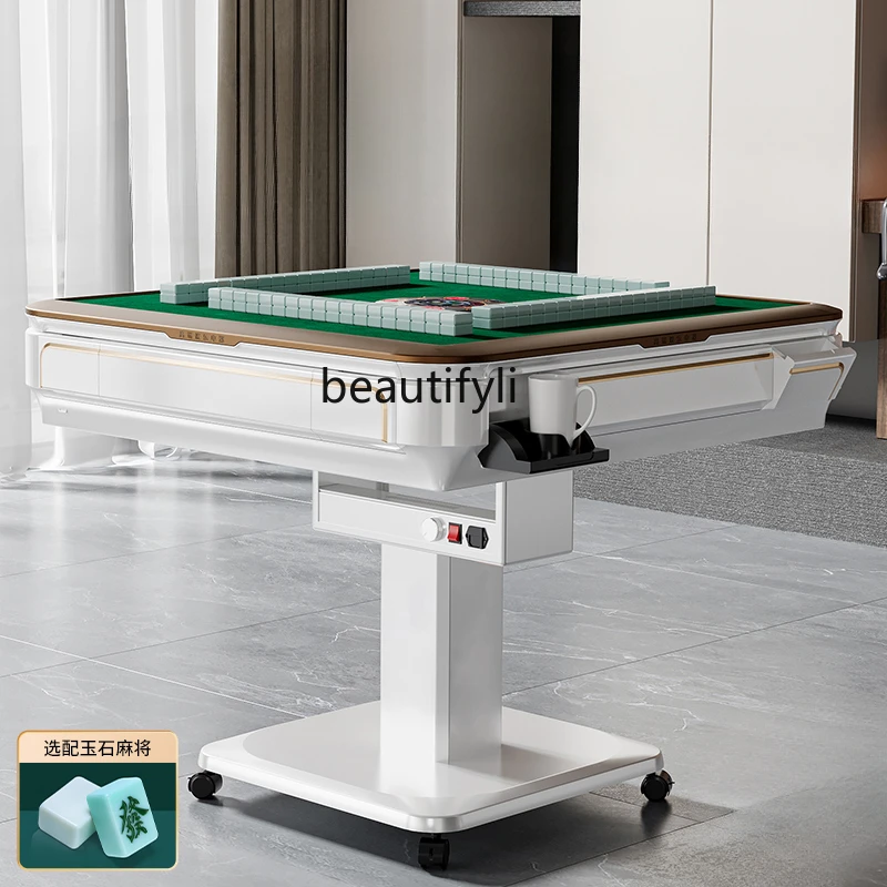 

Mute Mahjong Machine Automatic Folding Household Mahjong Dining Table Dual-Use Bass Multifunctional