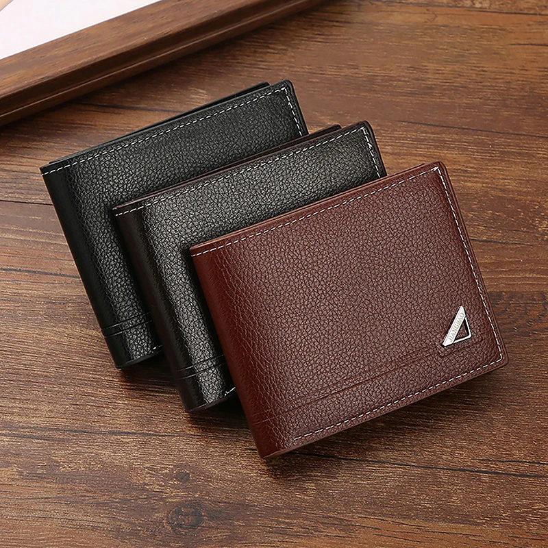 

1pc Minimalist PU Leather Wallet Men Money Change Pouch Credit Card Holder Purse For Man Vintage Small Wallets