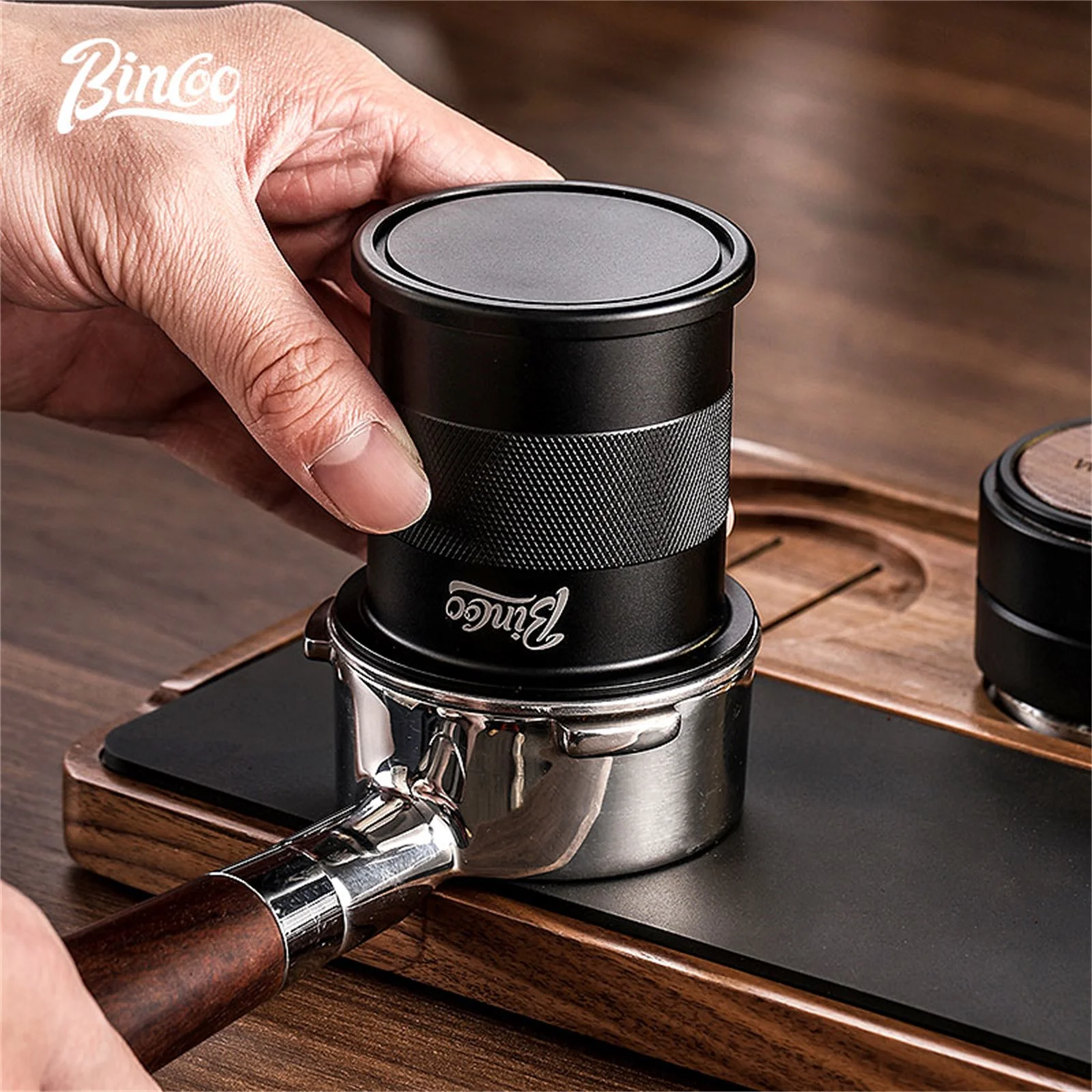 BINCOO Coffee Dosing Cup 51/58mm Coffee Bean Measuring Cups Stainless Steel Funnel Powder Cup Barista Tool for Espresso Machine