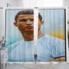 Window Kitchen Curtains for Living Room 2 Pieces Blackout Curtains Door Curtain Cristiano Ronaldo Partition Bedroom Decoration 4