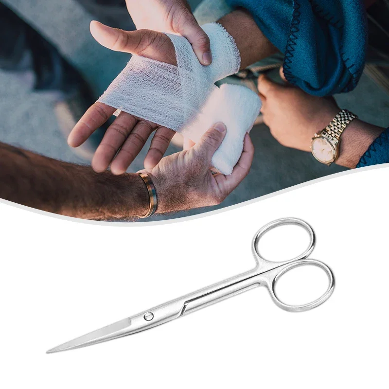 10cm/11.5cm/13cm/14cm/16 cm Animal Veterinary Vet Medical Stainless Steel Surgical Scissors Straight curved Tip Haircut Scissors 5