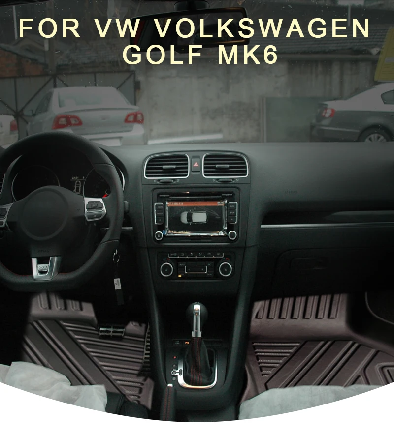 Nappaleder Auto Fußmatten nur für VW Golf 6 Volkswagen Auto hochwertige  Drops hipping Zubehör Innen teppiche Teppiche - AliExpress