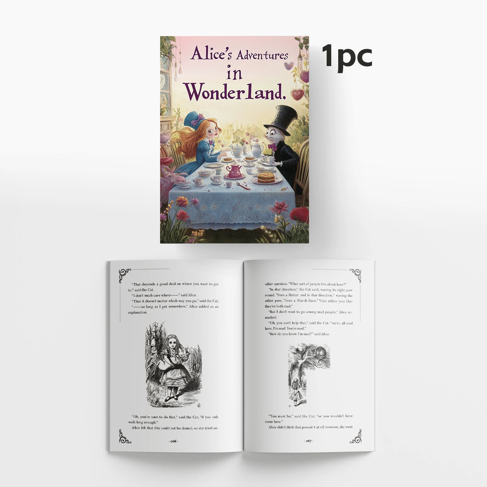 הרפתקאות אליס בארץ הפלאות: סיפור חסר זמן של הרפתקה לקוראים מכל הזמנים עם ראיית אנגלית