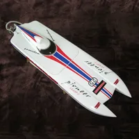 RC Cat Ship Electric Remote Control Boat Model Finished Toy Gift Racing Boat Model Finished White Small Ghost Speed Boat 2