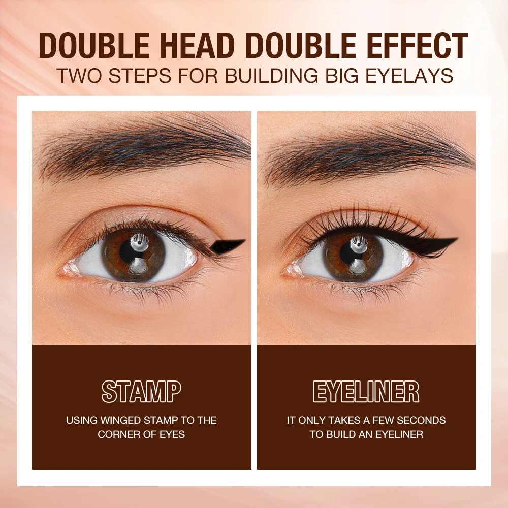 Eyeliner Stamp 5D Mascara Black Liquid Eyeliner Waterproof Eye Makeup Set