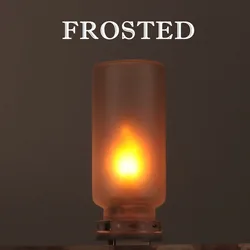 Flame Effect Frosted Glass LED Mood Light for Ambient Home and Car Interior Lighting (Frosted)