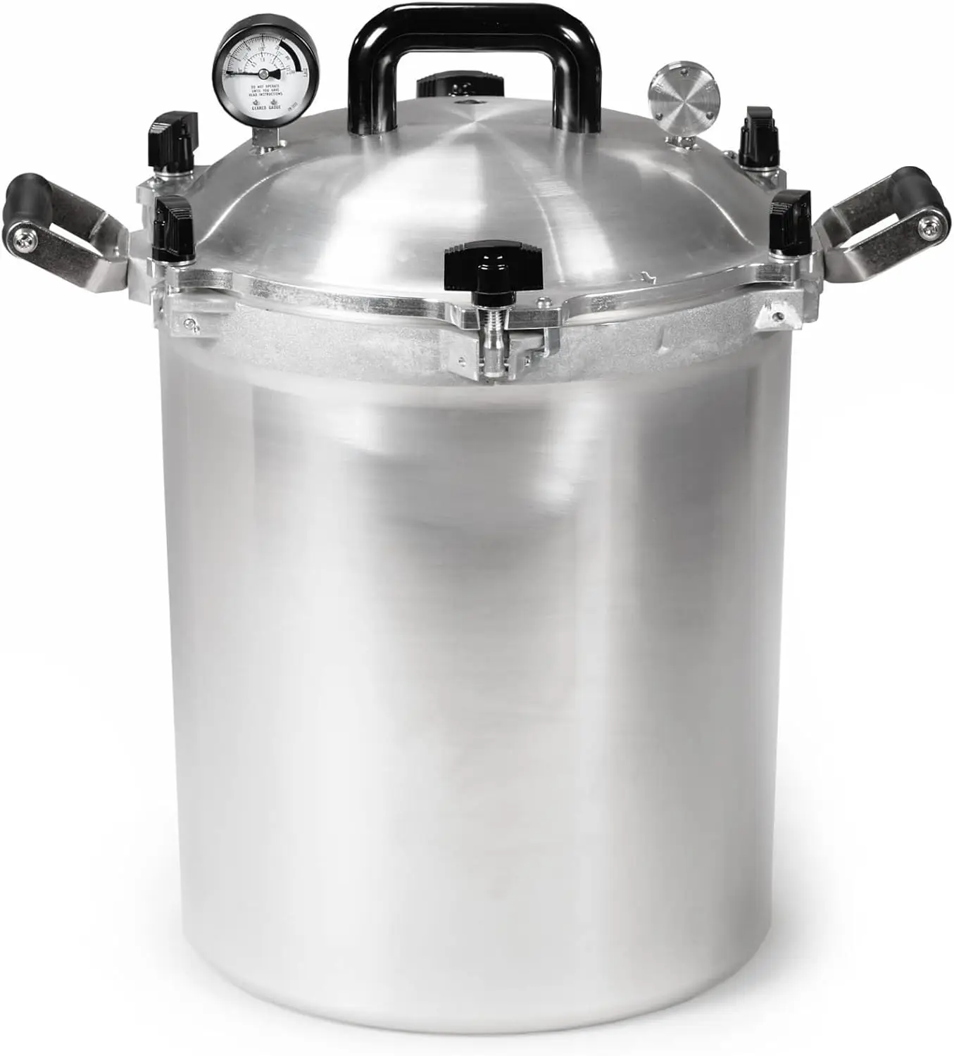 Canner Pressure Cooker 30 Qt Made of Durable Hand-cast Aluminum with Attractive Easy To Clean Satin Finish