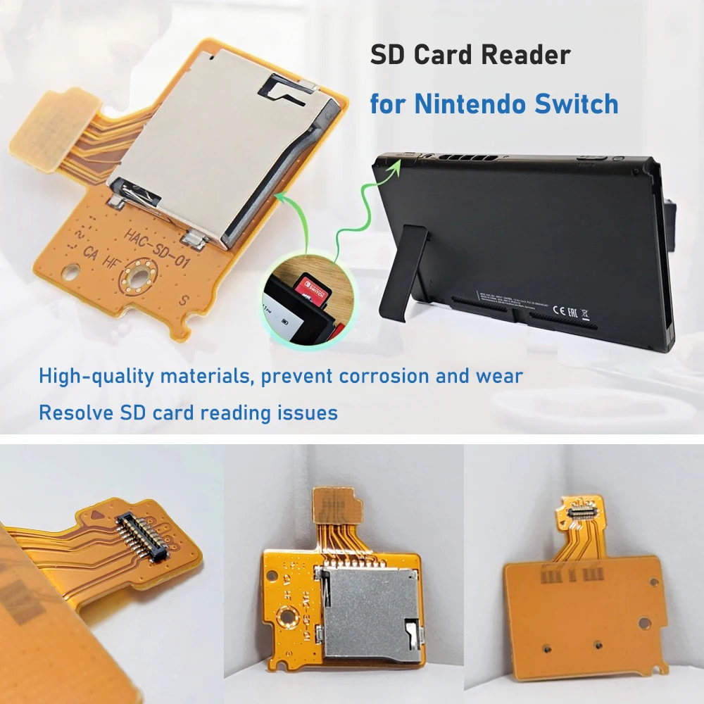 High-Precision SD Card Reader Slot Memory Card Socket Replacement