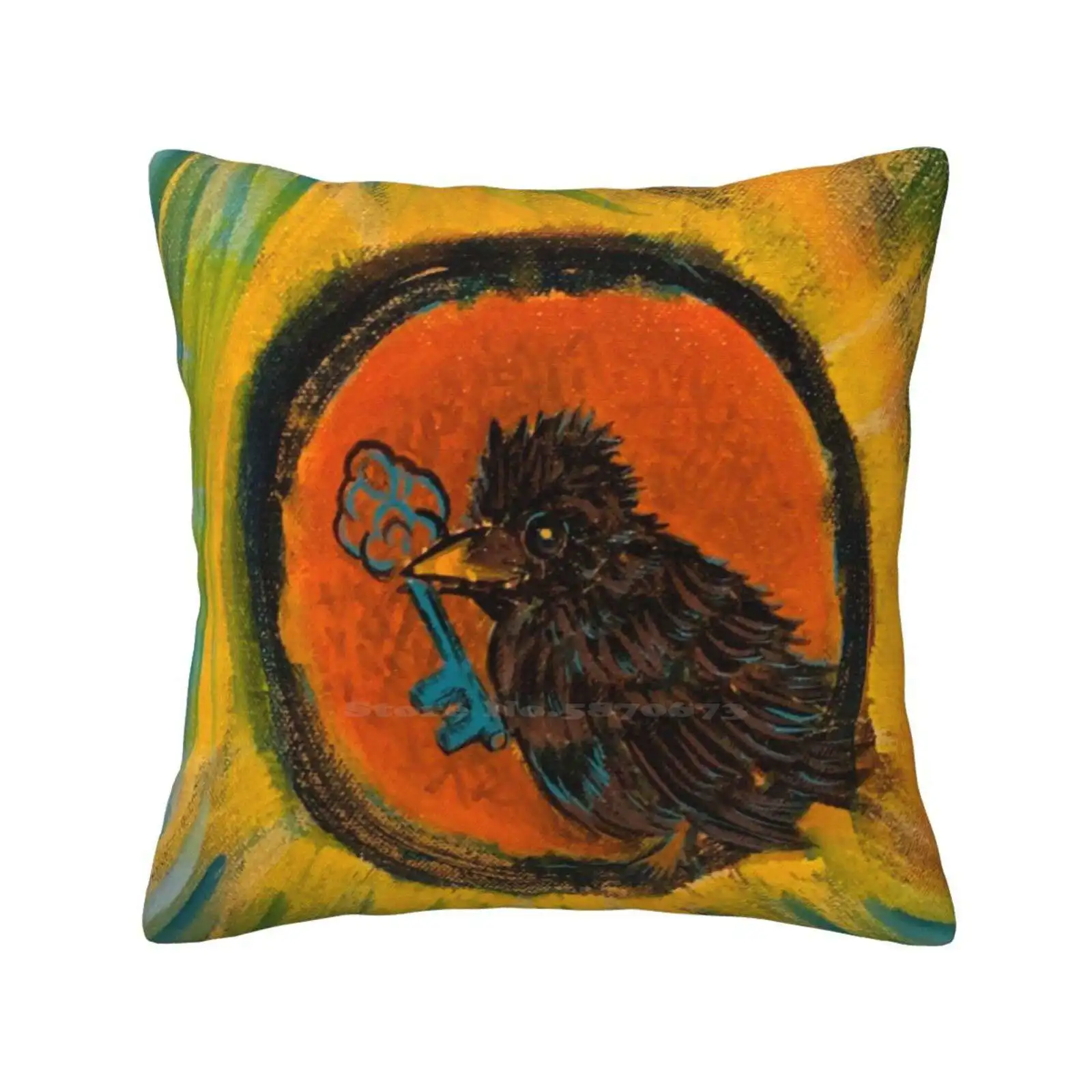 

Alchemical Key Soft Comfortable Pillowcase Crow Alchemy Key