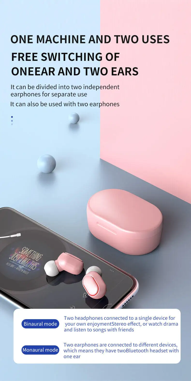 Description Picture 6 of itemE7S Tws Gaming Headset Bluetooth Earphones Earbuds Blutooth Earphone Wireless Hearing Aids Sport Ear Buds Hifi headphones