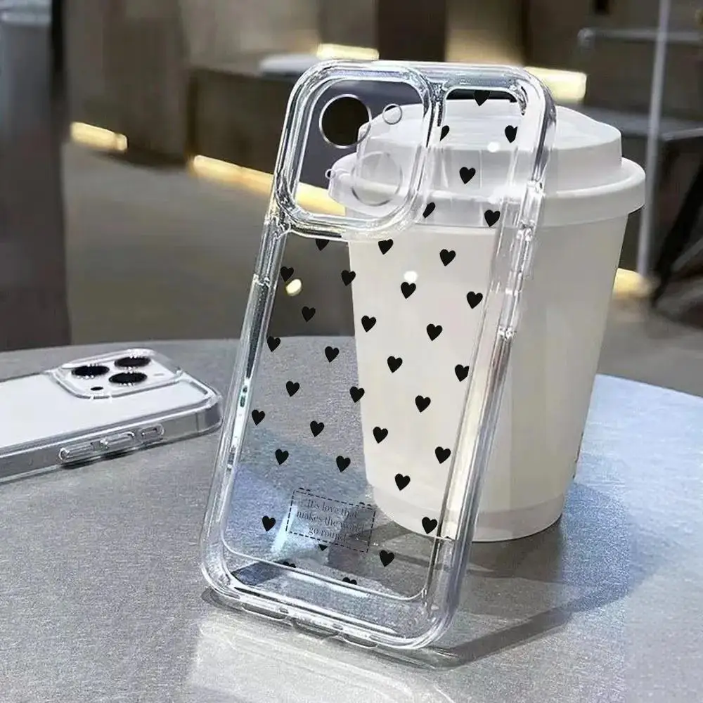 Vibrant Polka Dot Heart Phone Case - Air Soft Cover Shell
