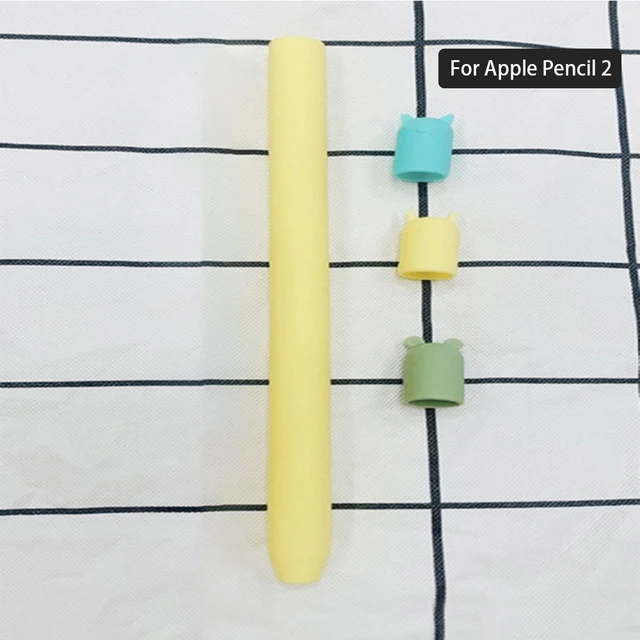For Apple IPad Pencil 1 2 Pencil2 Tablet Touch Pen TPU Soft Silicone Protective Tip Cover Screen Stylus Anti-scratch Nib Case Pencil 2 Yellow